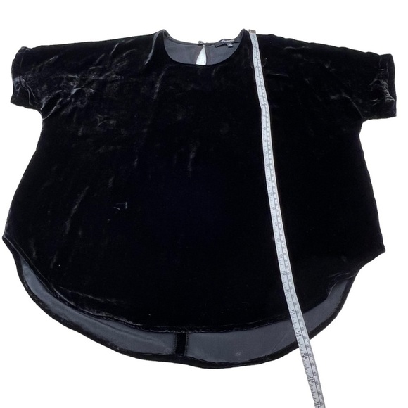 MADEWELL Black Velvet Flutter Sleeve Top Size S - Picture 8 of 9